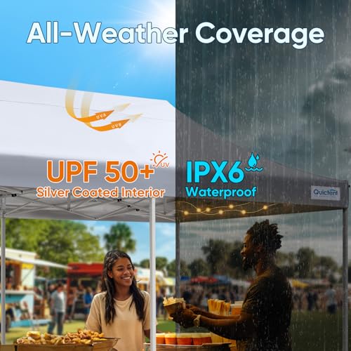 Quictent 10x20 Heavy Duty Pop up Canopy Tent, Commercial Grade Instant Shelter with Wheeled Bag for Outdoor, Parties, Mark...