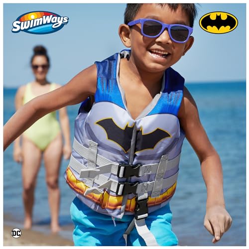 SwimWays DC Swim Trainer Life Jacket, US Coast Guard Approved Life Vest Kids Swim Vest, Pool Floats & Life Jackets for Kid...