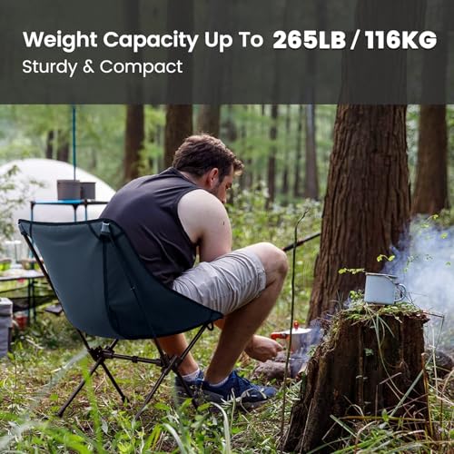 CAMEL CROWN Portable Camping Chair Folding Compact Lawn Lightweight Backpacking Chair with Carry Bag for Outdoor Hiking Be...