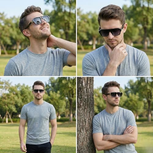 Aydicon Trendy Square Polarized Men's Sunglasses UV 400 Protection MB1597S