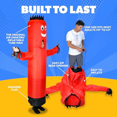 LookOurWay Inflatable Tube Man Costume - Wacky Wavy Arm Guy Funny Inflatable Halloween Costume for Adults
