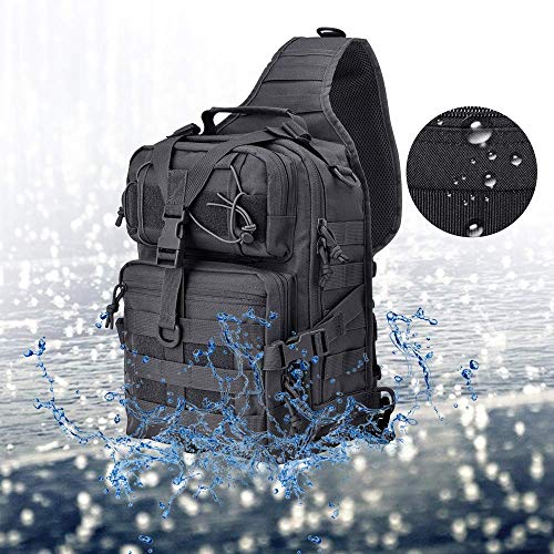 HAOMUK Tactical Sling Bag Pack Military Rover Shoulder Sling Backpack EDC Molle Assault Range Bag