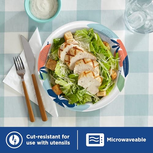 Dixie Medium Paper Plates, 8.5 Inch, 90 Count, 2X Stronger*, Microwave-Safe, Soak-Proof, Cut Resistant, Disposable Plates ...