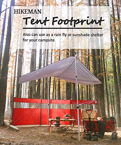 Hikeman Hexagonal Tent Footprint,1-4 Person Ultralight Waterproof Tent Tarp Ground Sheet Mat with 6 Tent Stakes for Campin...
