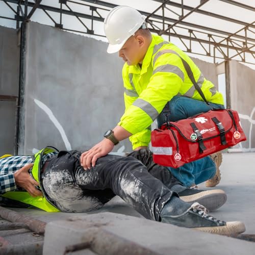 MFASCO OSHA & ANSI Complete Compliance First Aid Kit - Bleeding Control - Bodily Fluids Cleanup - Worksite & Vehicle - Por...