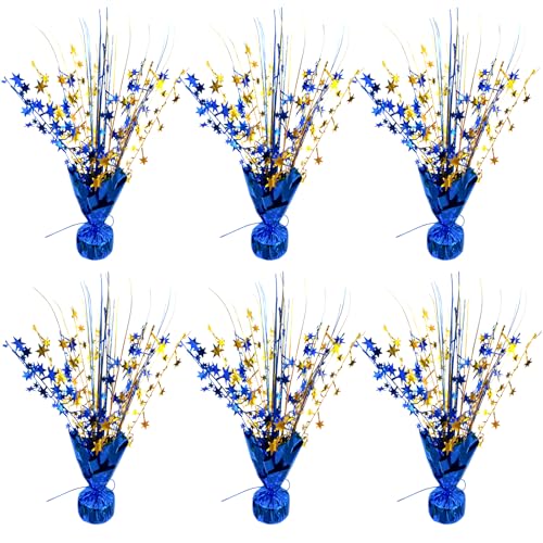 YinNorth 6 Pack Metallic Foil Spray Table Centerpiece Decoration Star Brust Glitter Table Topper Decor for Birthday Gradua...