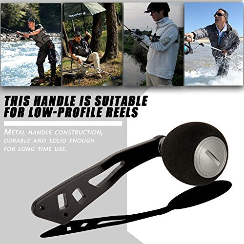 Keenso Metal Fishing Reel Handle Knob Fishing Reel Handle for Low Fishing Reels
