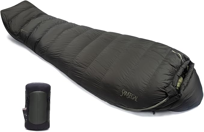 스폰서 광고 - SANSEGAL 초경량 미라 다운 침낭 650 필 파워 덕 다운 수트 10.6°C(32°F) 캠핑 하이킹 배낭여행용