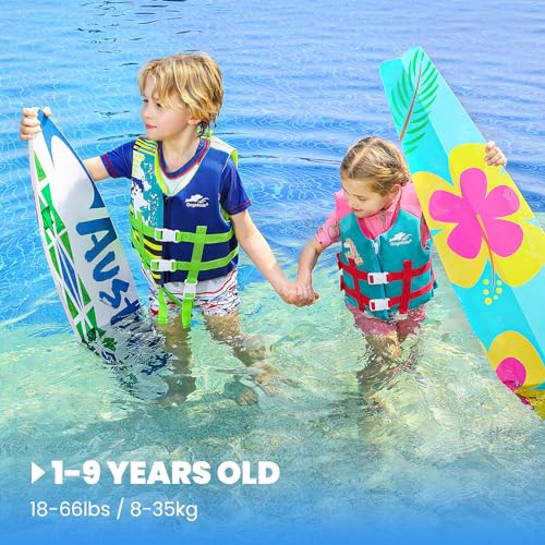 Gogokids Toddler Swim Vest, Premium Kids Swimming Jacket for 30-40-50-60-70 Lbs Girls and Boys, Floaties Vest Swimming Aid...