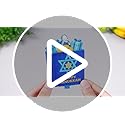 Realspring 12 Pcs Hanukkah Table Centerpieces Decor Chanukah Menorah Wooden Signs Star of David Table Topper Decor Hanukka...