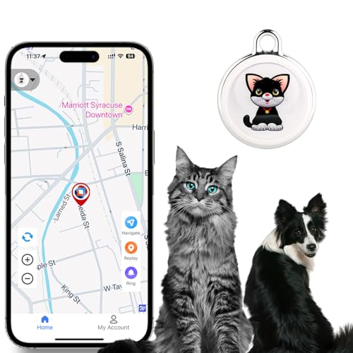 NGXDFL GPS Tracker for Dogs, Mini Cat GPS Tracker, Positioning Smart Alarm Pet Tracker, Waterproof and Drop-Proof, Extra L...