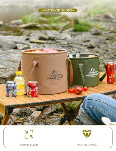 Outdoor Collapse Pro Foldable Water Bucket‌ – Your Ultimate Companion for Outdoor Adventures! (Army Green, 20L)