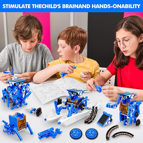 STEM 13-in-1 Education Solar Power Robots Toys for Boys Age 8+ , Educational Toy DIY Science Kits for Kids, Building Exper...