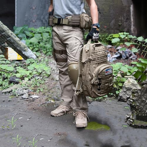 CARWORNIC Gear Men's Hiking Tactical Pants Lightweight Cotton Outdoor Military Combat Cargo Trousers