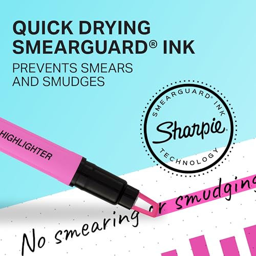 Sharpie Clear View Highlighter Sticks, Chisel Tip, Assorted Fluorescent, 8 Count - School, Home, and Office Use, Teacher S...