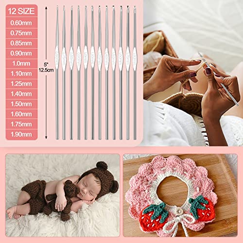Aeelike Crochet Kit for Beginners Adults, Crochet Kits Include Yarn, 59pcs Crochet Starter Kit for Beginners,Ergonomic Cro...