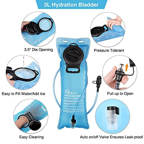 NOOLA Hydration Backpack with 3L TPU Water Bladder, Tactical Molle Water Backpack for Men Women, Hydration Pack for Hikin...