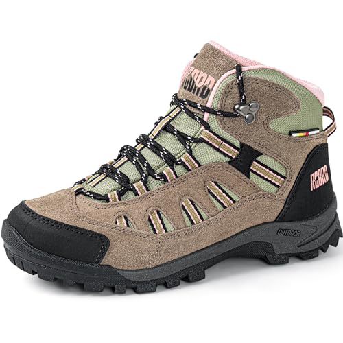 @ R CORD Womens Hiking Boots Waterproof Lightweight Hiking Boots Women Ankle Support Hiking Shoes Backpacking Boots Breath...