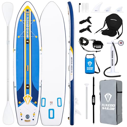 Tuxedo Sailor Kids Inflatable Paddle Board Lightweight and Safe Fishing Stand Up Paddle Board for Adults with Accessories