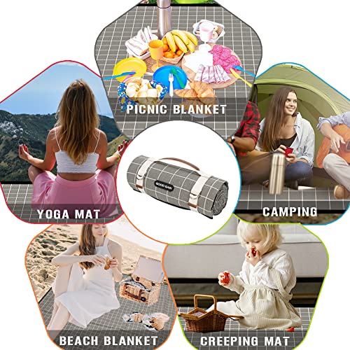 Picnic Outdoor Blankets Waterproof Extra Large - Beach Mat Sand Free Foldable with Carry Strap | Portable Camping Blanket...