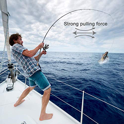 ShinePick Fishing Rod Kit, Telescopic Fishing Pole and Reel Combo Full Kit with Line Lures Hooks Carrier Bag for Travel Sa...