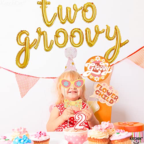 KatchOn Groovy Photo Booth Props - Pack of 40, 60s & Retro Props for Two, Hippie Party Decorations