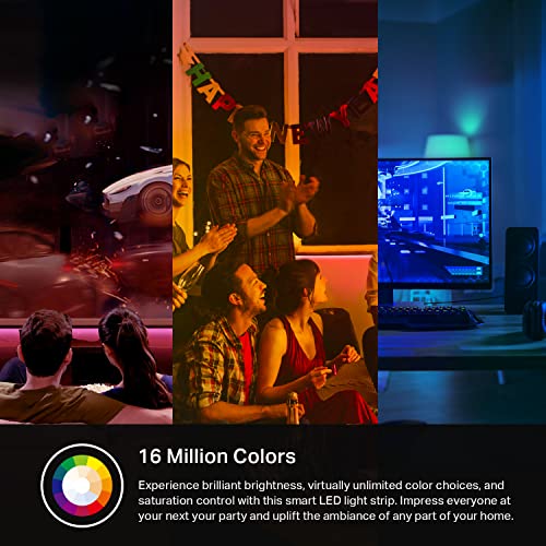 Kasa Smart LED Light Strip, RGB, 32.8ft(2 Rolls of 16.4ft.) Wi-Fi LED Strip Works w/ Alexa & Google Assistant,High Brightn...