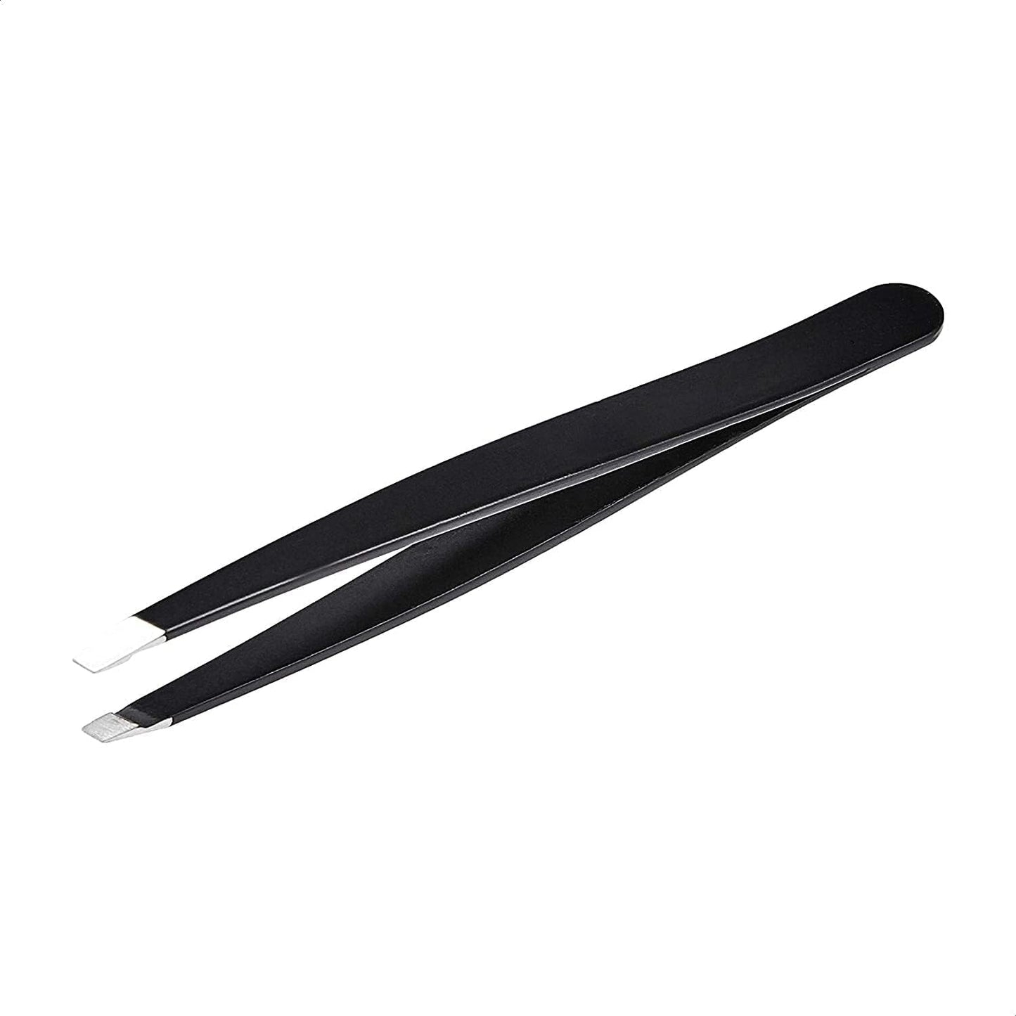 Amazon Basics Slant Tip Tweezer - Professional Stainless Steel Tweezer for Effective Hair Removal, Ideal for Daily Beauty Regime