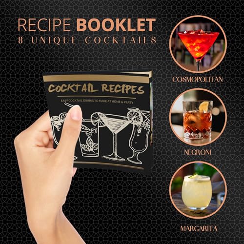 Mixology Bartender Kit – 24 Piece Rose Gold Cocktail Shaker Set w/Stand – Essential Home Bar Accessories Martini Shaker, J...