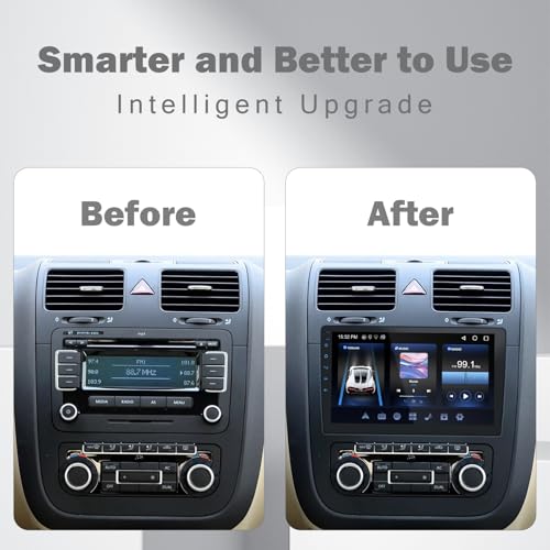 Haudio 9 Inch Double Din Android Car Stereo with Wireless Apple CarPlay & Android Auto - 2GB RAM 64GB ROM, IPS Touchscree...