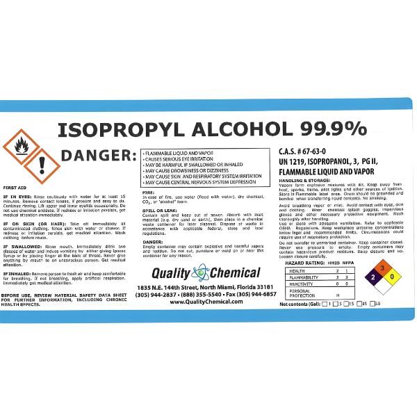 Quality Chemical - Super Premium - 99.9% Pure Isopropyl Alcohol (IPA) - Made in The USA - (1) 128 Fl Oz Bottle - Concentrated Isopropyl Alcohol (Combo)