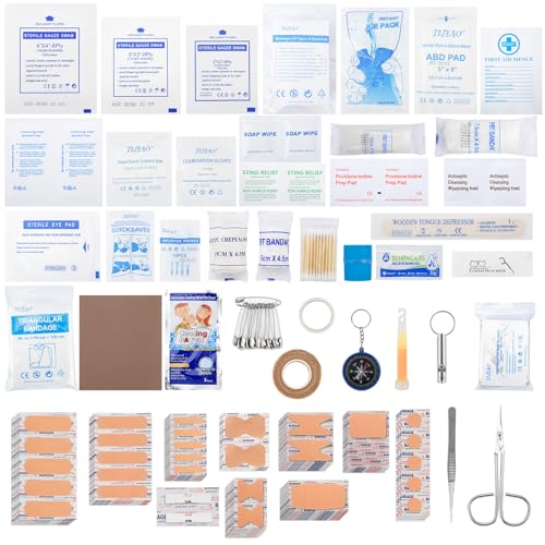 330 Piece First Aid Kit, Premium Waterproof Compact Trauma Medical Kits for Any Emergencies, Ideal for Home, Car, Travel, ...