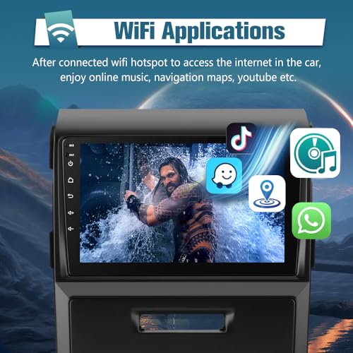 AWESAFE Android 13 Car Stereo for Ford F150 2009 2010 2011 2012, Wireless Carplay Android Auto Android 9 inch Touchscreen ...