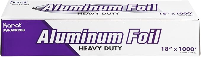 Karat 18” x 1000' Heavy Duty Aluminum Foil Roll | 1000 Feet Long | Industrial Size and Strength