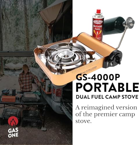 Gas ONE GS-4000P - Camp Stove - Premium Propane or Butane Stove with Convenient Carrying Case - Patented - Great for Camp ...