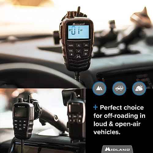 Midland ? MXMC01 | Replacement Microphone for MXT275 & MXT575 ? ANC Automatic Noise Canceling Electronic Microphone ? Off-Roading Loud and Open-Air Vehicle - GMRS Farming Overlanding