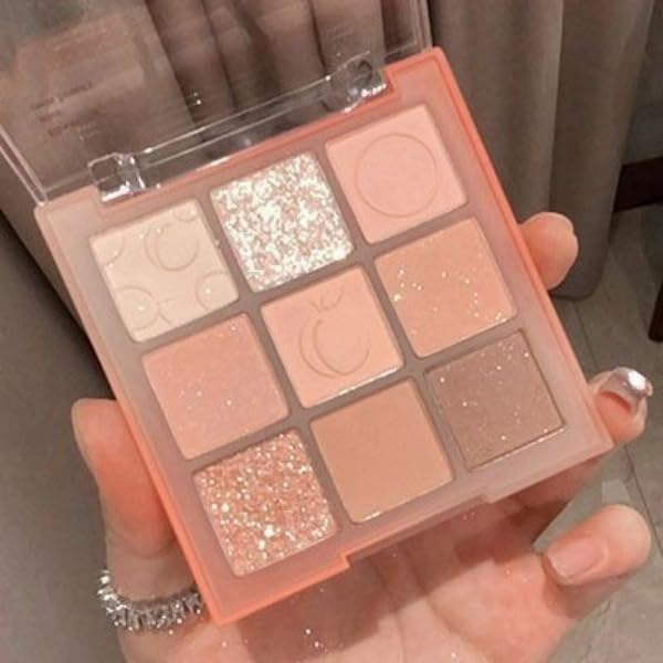 Kayswang 9 Colors Glitter Eyeshadow Makeup Palette, Eye Shadow Powder，Matte High Pigmented Colorful,Creamy Texture, Long LastingEyeshadow Powder Cosmetics,Natural Waterproof (14#)
