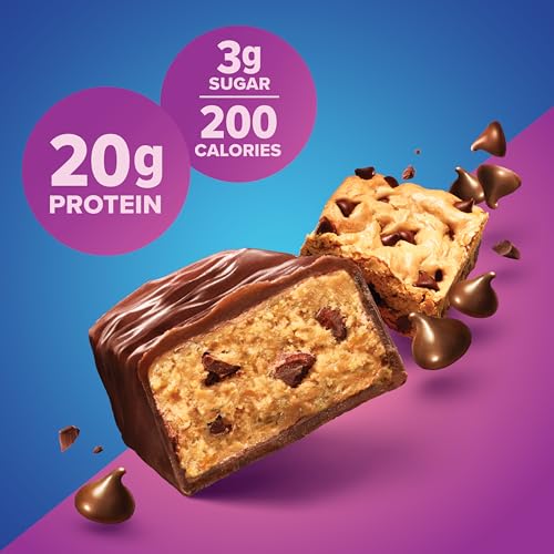 Pure Protein Chewy Chocolate Chip Protein Bars – 20g Protein, 3g Sugar, 190 Calories (36 count) Low Sugar* High Protein Sn...