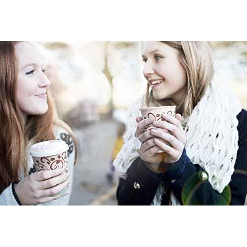 DIXIE 8OZ PAPER HOT CUPS BY GP PRO (GEORGIA-PACIFIC), FIT SMALL LIDS, PATHWAYS, 500 CUPS PER CASE
