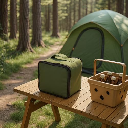 Outdoor Camping Cookware Storage Bag - Portable Handheld Organizer for Grill Pans, Utensils, and Kitchen Tools - Durable C...