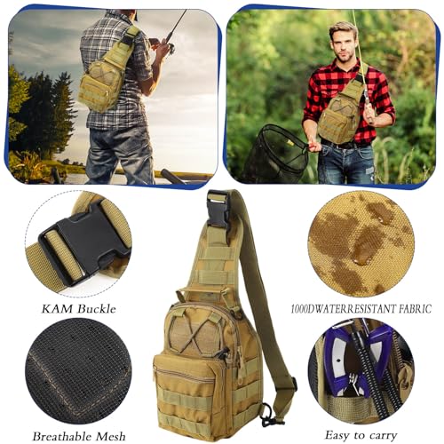 Sosation 482 Pcs Fishing Gifts for Men Fishing Sling Bag Tool Gear Equipment Accessories Kit Fish Backpack Tackle Box with...