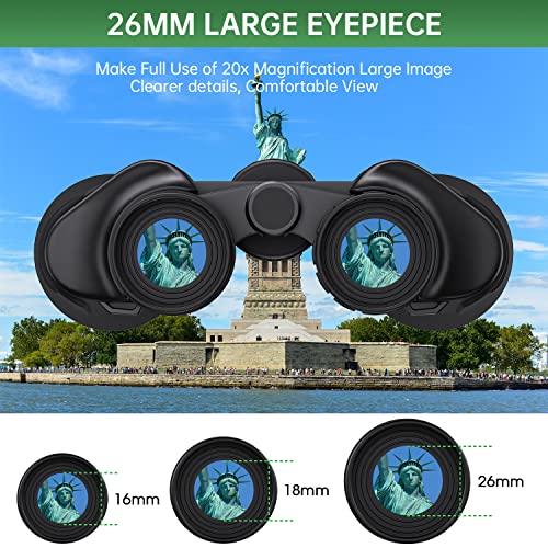 20x50 High Powered Binoculars for Adults, Waterproof Compact Binoculars with Low Light Vision for Bird Watching Hunting Ca...
