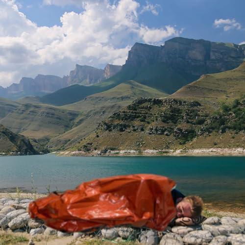 Emergency Sleeping Bag,Portable Emergency Blanket Thermal Bivy Sack,Waterproof Lightweight Survival Gear