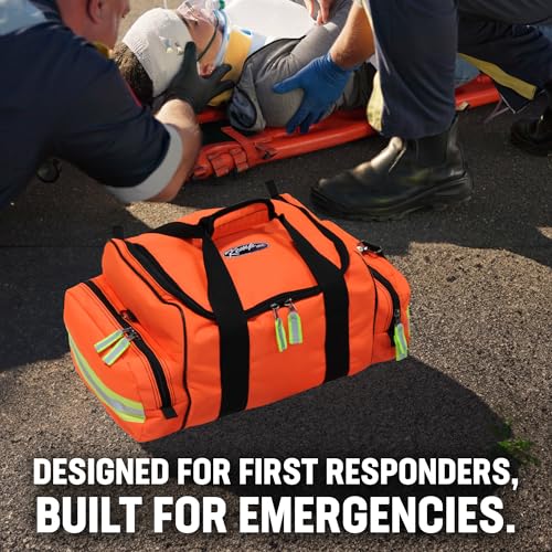 Kemp USA Maxi Trauma Bag - Large First Aid Kit for EMT First Responders - Water Resistant 600D Nylon - Buckle Closure with...