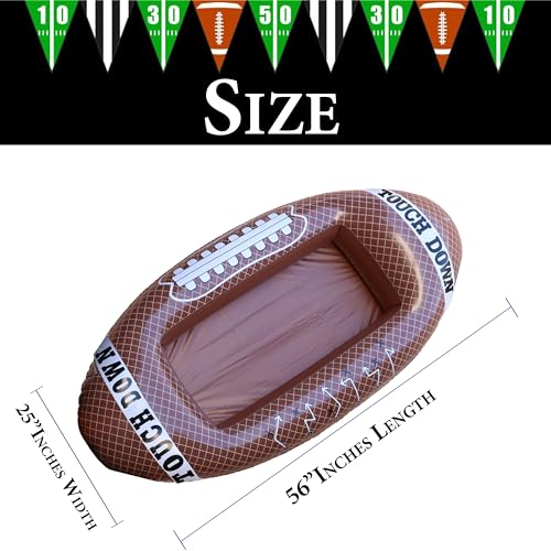 GIFTEXPRESS 1PC Inflatable Football Beverage Cooler for Football Party Decoration, Floating Ice Serving Bar for Sports Par...