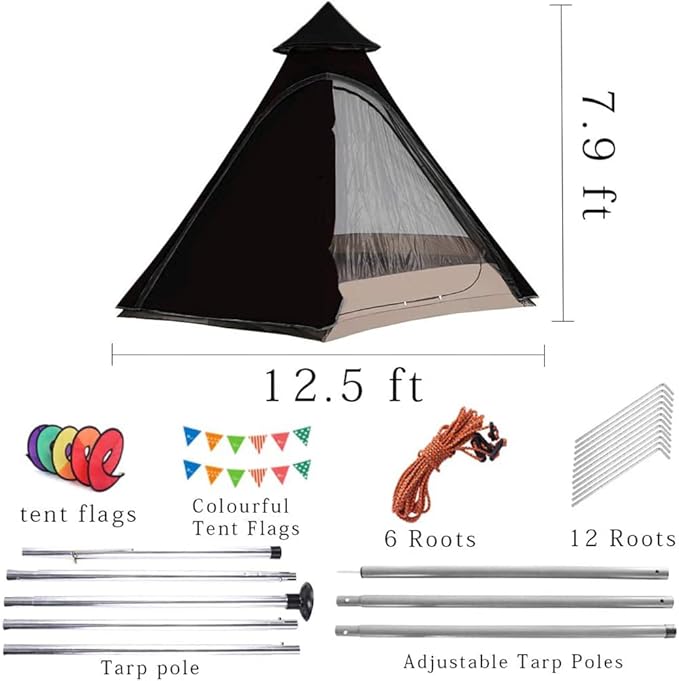 12'x10'x8'Dome Camping Tent 5-6 Person 4 Season Double Layers Waterproof Anti-UV Windproof Tents Family Outdoor Camping Tent | Double Layers, Waterproof, Anti-UV, Windproof, Family, Outdoor