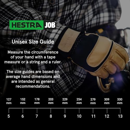 Hestra Job Alpha Pro Ergo Grip Gloves with Czone Insert for Work, Yard, Wet Weather and General Multi-Use Jobs