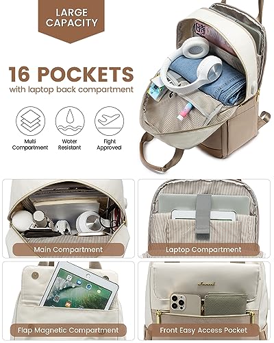 LOVEVOOK Laptop Backpack for Women, 17.3inch Laptop Bag with USB Port, Waterproof Travel Work Backpack Purse, Anti-Theft B...