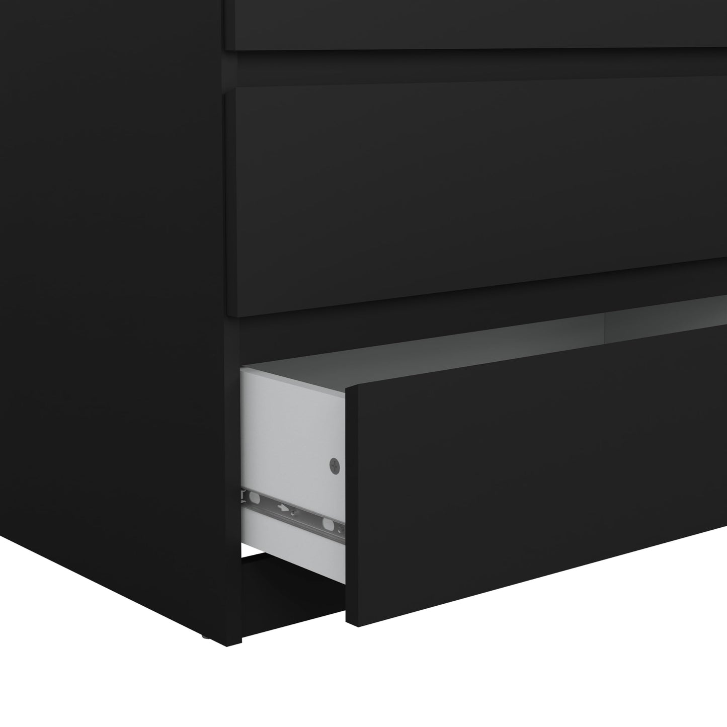 Tvilum 5 Drawer Chest, Black Matte