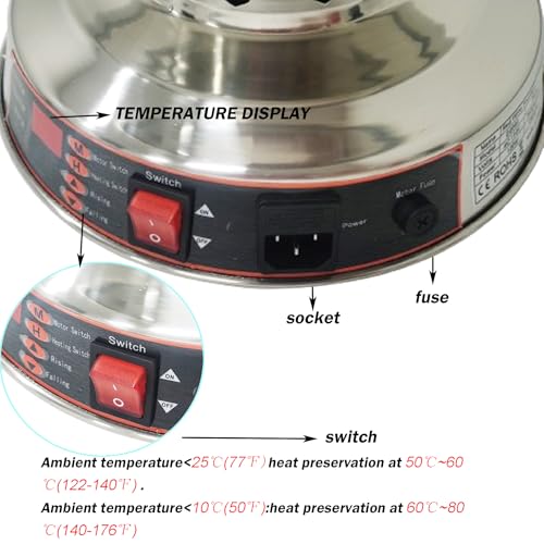 INTBUYING 3-Tier Red Wine Fountain Machine Champagne Beverage Warmer Dispenser Commercial Grade 3.5L 304 Stainless Steel 1...